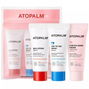 Дорожній набір ATOPALM Travel Kit (MLE Lotion 20ml, Top To Toe Wash 20ml, Maternity Care Stretch Mark Cream 20ml)