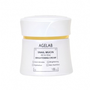 Універсальний освітлюючий крем з муцином равлика Agelab snail mucin all in one brightening cream,50ml