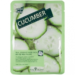 Маска тканевая увлажняющая с экстрактом огурца для лица May Island Real Essense Cucumber Mask Pack 25ml