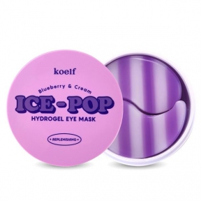 Патчи гидрогелевые патчи для глаз с голубикой и сливками Petitfee Koelf Blueberry & Cream Ice-Pop Hydrogel Eye Mask 60шт