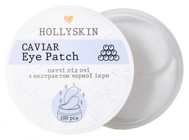 Патчі з екстрактом чорної ікри для очей Hollyskin Black Caviar Eye Patch 100pcs