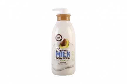 Гель для душа кремовый с молочными протеинами Happy Bath Creamy Milk Body Wash Avocado  730 ml