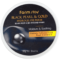 Патчи Для Глаз С Черным Жемчугом И Золотом FarmStay Black Pearl & Gold Hydrogel Eye Patch 60шт