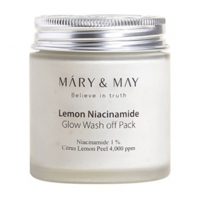 Маска очищающая для выравнивания тона кожи с ниацинамидом Mary&May Lemon Niacinamide Glow Wash Off Pack 125g