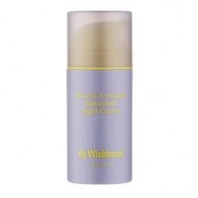 Нічний крем з ретиналем та бакучиолом By Wishtrend Vitamin A-mazing Bakuchiol Night Cream 30 g